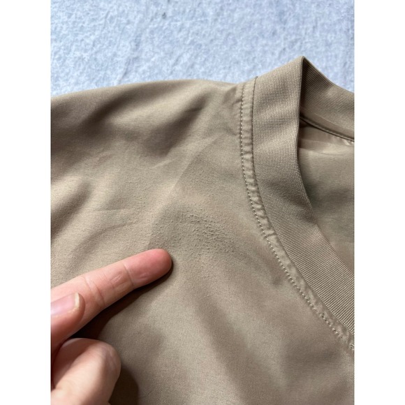 FootJoy Golf Pullover Jacket Beige XL V-Neck Lightweight Water Resistant - Picture 5 of 9